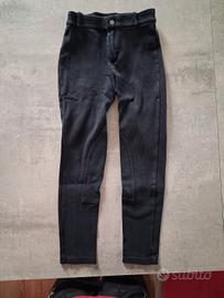 Pantaloni Equitazione Neri Decathlon - 10 Anni - O