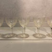 Set 5 bicchierini Sherry o Porto in cristallo