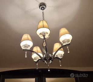 Lampadario elegante + 2 abat-jour coordinati