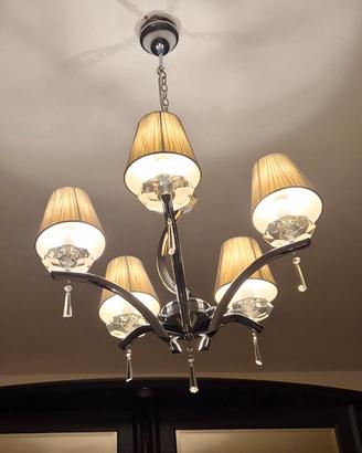 Lampadario elegante + 2 abat-jour coordinati
