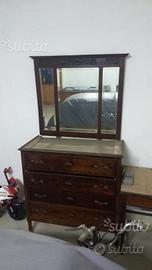 Specchiera con cassettiera antiquariato