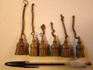 6 nappe antiche in metallo