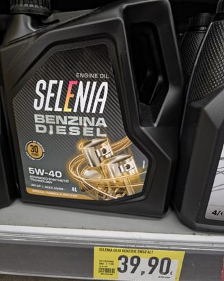 Selenia 5W40 - 2 taniche (8L totali)
