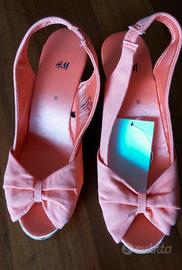 Sandali hm in tela con la zeppa