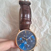 Orologio Bonvier, cronografo con quadrante blu