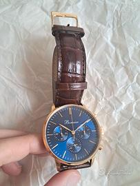 Orologio Bonvier, cronografo con quadrante blu