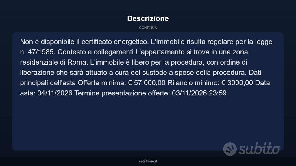 Appartamento – RM - Altro