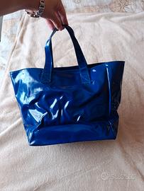 Borsa in lattice blu