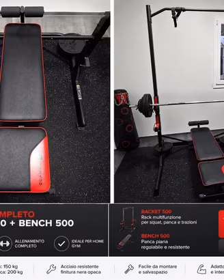 Rack 500 + Panca Bench 500 Decathlon (Ottime condi