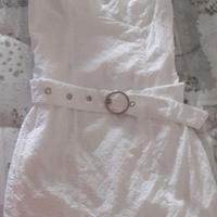 Vestito pizzo sangallo bianco 42 nuovo M