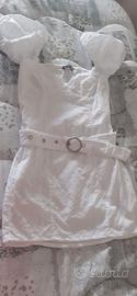 Vestito pizzo sangallo bianco 42 nuovo M