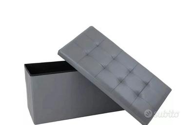 Contenitore in ecopelle Grigio 