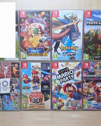 12 giochi per Consol Nintendo switch 