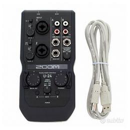 ZOOM U24 INTERFACCIA AUDIO PORTATILE 2IN E 4 OUT