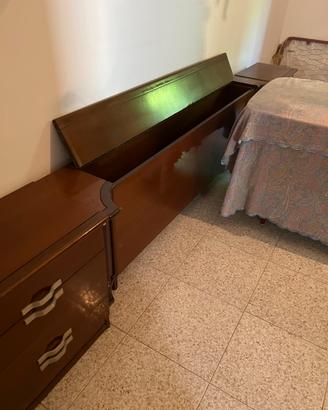 Testiera letto/contenitore comodini con luci