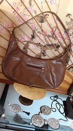Hobo Bag borsa pelle marrone "Gattinoni"