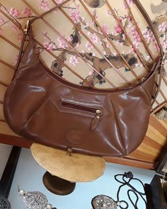 Hobo Bag borsa pelle marrone "Gattinoni"