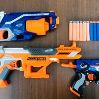 Set tre pistole giocattolo NERF