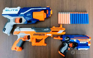 Set tre pistole giocattolo NERF