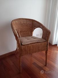 Poltroncine in Rattan.