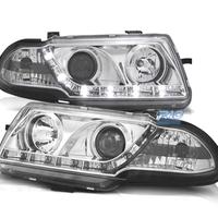 FARI OPEL ASTRA F 94-98 LUCE DIURNA LED FONDO CROM