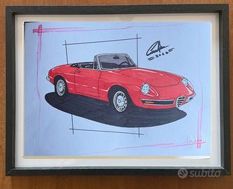 Disegno alfa romeo duetto spyder