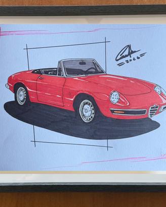 Disegno alfa romeo duetto spyder