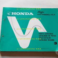 HONDA VT 1100 C SHADOW 1987 catalogo ricambi epoca