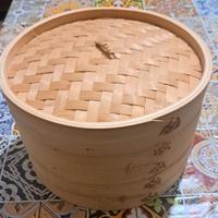Vaporiera in bamboo