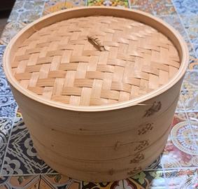 Vaporiera in bamboo