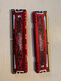 Crucial Ballistix Sport DDR4, DRAM, 16 GB (8 GBx2)