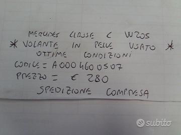 Volante in pelle mercedes classe c w205