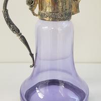 Caraffa vetro colorato con coperchio Silver