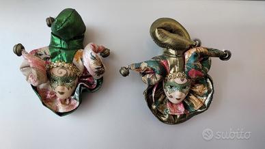 coppia di calamiti per frigo maschere veneziane 