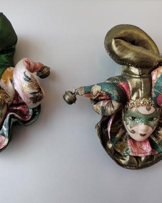 coppia di calamiti per frigo maschere veneziane 