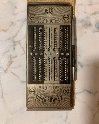 Calcolatrice meccanica Super-Simplex. Vintage