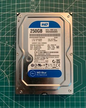 Hard disk 250gb WD sata III modello WD2500AAKX