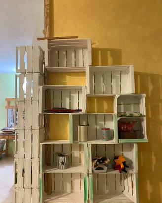 Scaffalatura Cassette legno