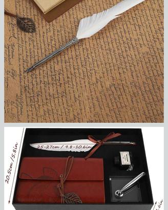 set penna calamaio e taccuino