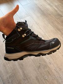 Scarpe trekking MH100 impermeabili nere/blu 39