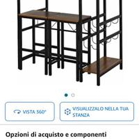 Tavolo alto con sgabelli