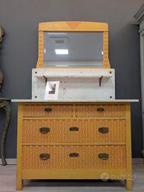 Comò con specchio restaurato