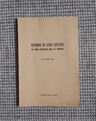 Opuscolo luigi einaudi 1962