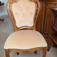 Sedie in legno set da 6 foderate
