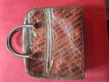 Borsa Vintage Vera Pelle di Rettile Python