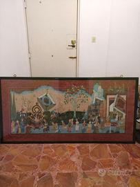 Batik su seta indiano fatto a mano Raja e pittore