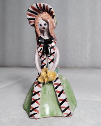 statuina decorativa in ceramica maiolica