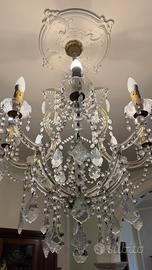 tre lampadari in vero cristallo