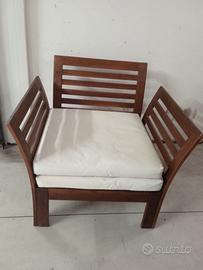 Sedia da giardino con cuscino
