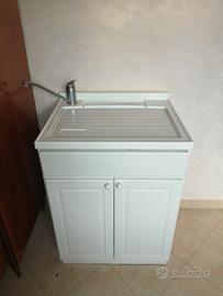 lavabo lavello resina lavanderia e rubinetto